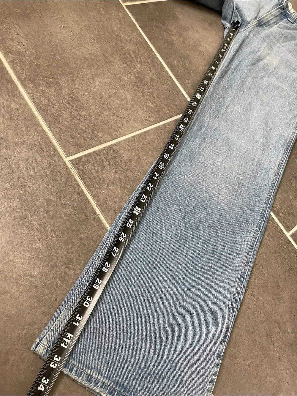 Abercrombie & Fitch 90s Relaxed High Rise Carpenter Curve Love Jean size 27X33 - Picture 6 of 8